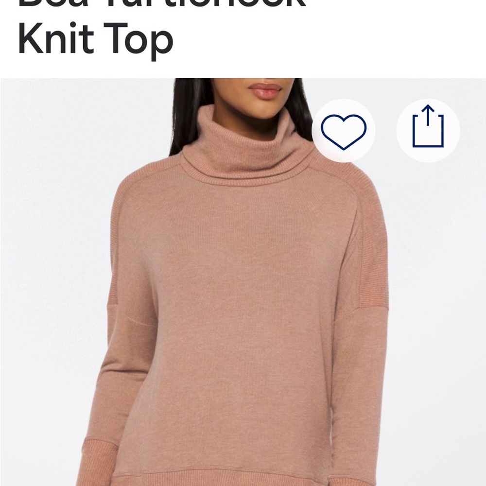 Michael Stars Bea Turtleneck Knit Top Sweater | XL | Brown